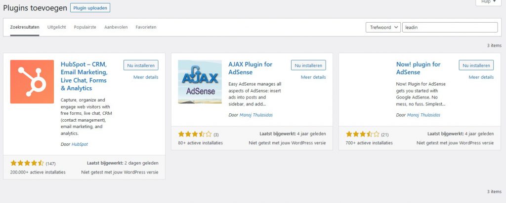 wordpress leadin plugin